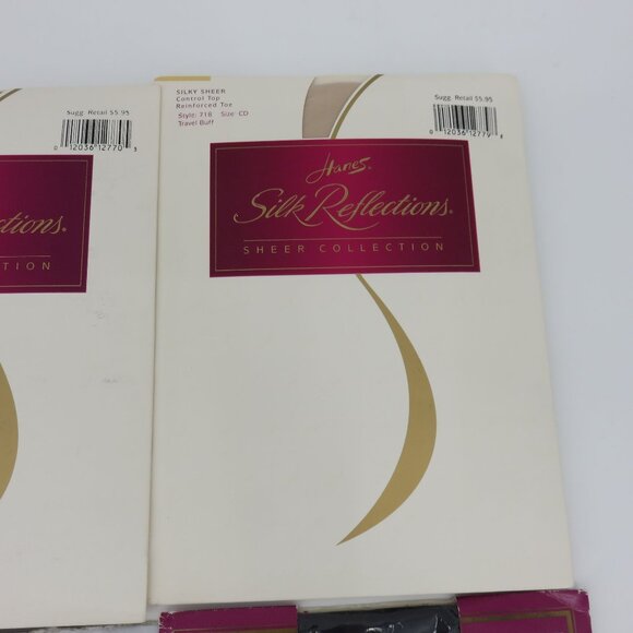 Vintage Hanes Lot of 9 Pantyhose Varied Sizes and Colors 1990s 2000s NEW Unused - Picture 6 of 16